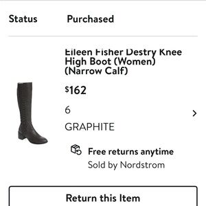 Eileen Fisher Graphite Over the Knee Boots